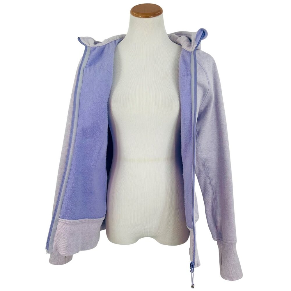 Vtg Y2K Lululemon Heathered Purple Fleece Lined Scuba Hoodie | Athleisure Preppy - Picture 16 of 16